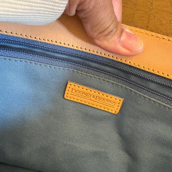 Dooney & Bourke Brown Trim Multicolor Logo Satchel - Picture 7 of 7